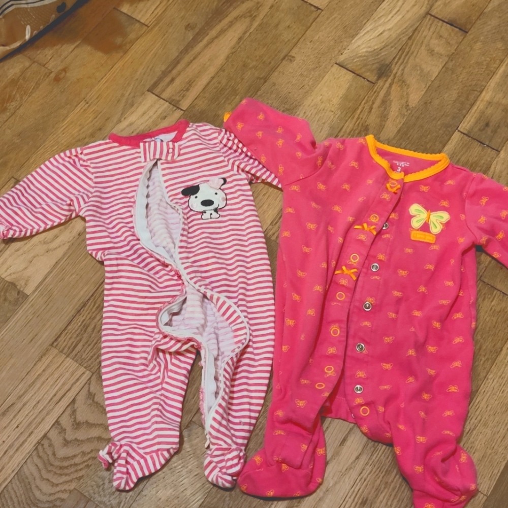 Pink sleeper pj's newborn 3months bundle